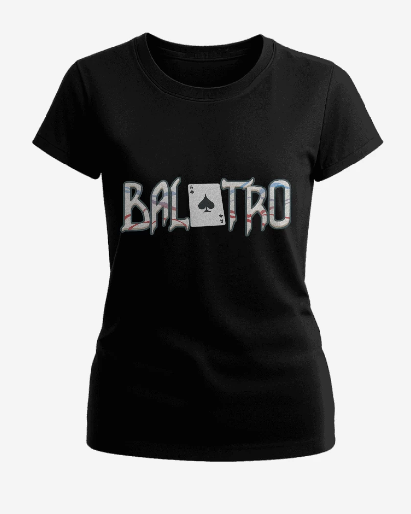 Polera de Mujer Negro de Balatro Logo