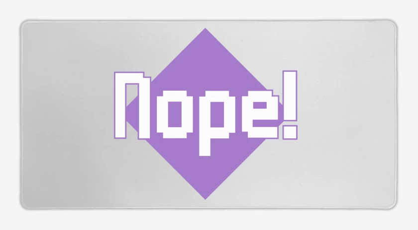 Mouse pad Gamer Blanco de Balatro Nope