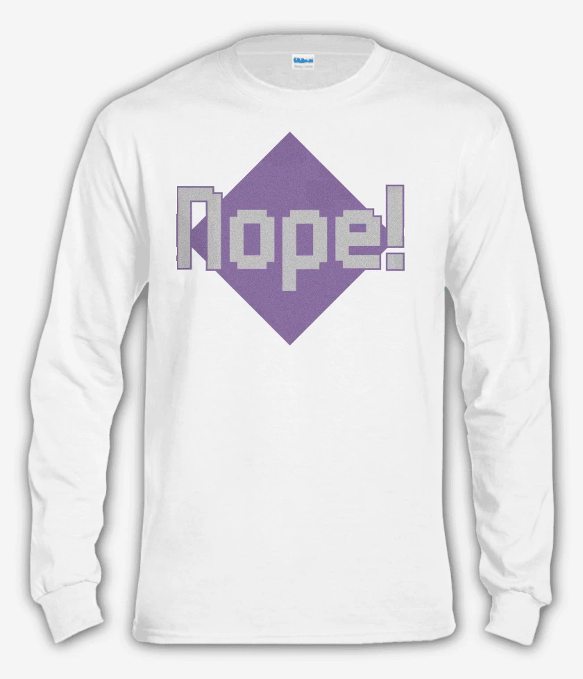 Polera manga larga Blanco de Balatro Nope
