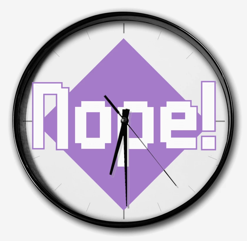 Reloj Blanco de Balatro Nope