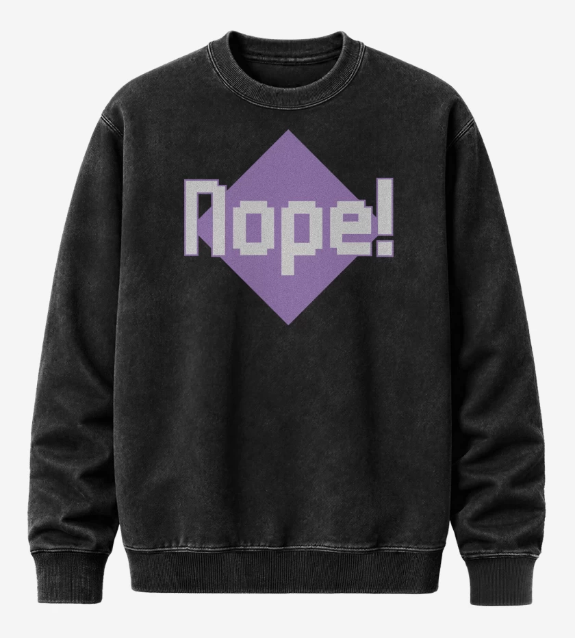 Poleron Polo Acid Wash Negro de Balatro Nope