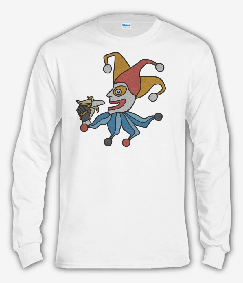 Polera manga larga Blanco de Balatro Joker Cavendish