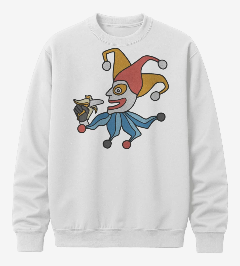 Poleron polo Blanco de Balatro Joker Cavendish