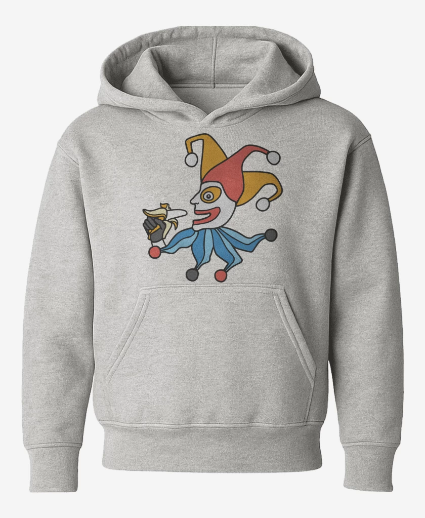 Poleron de niño Gris Melange de Balatro Joker Cavendish