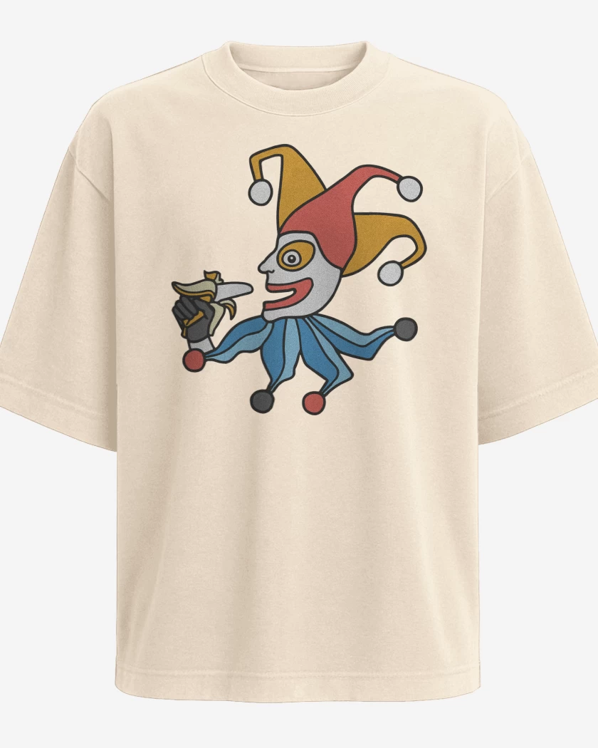 Polera Oversize Beige de Balatro Joker Cavendish