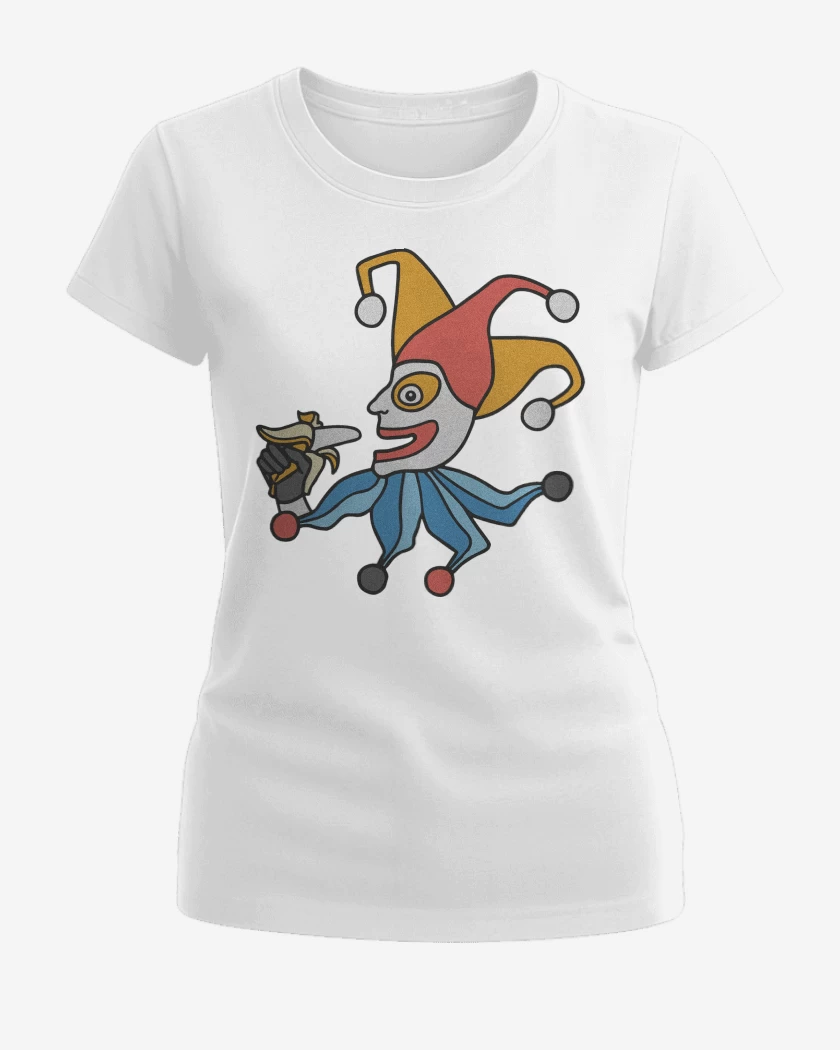 Polera de Mujer Blanco de Balatro Joker Cavendish