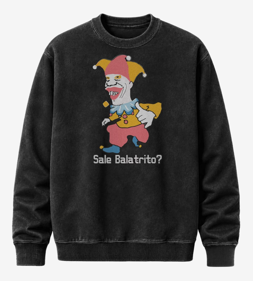 Poleron Polo Acid Wash Negro de Balatro Balatrito
