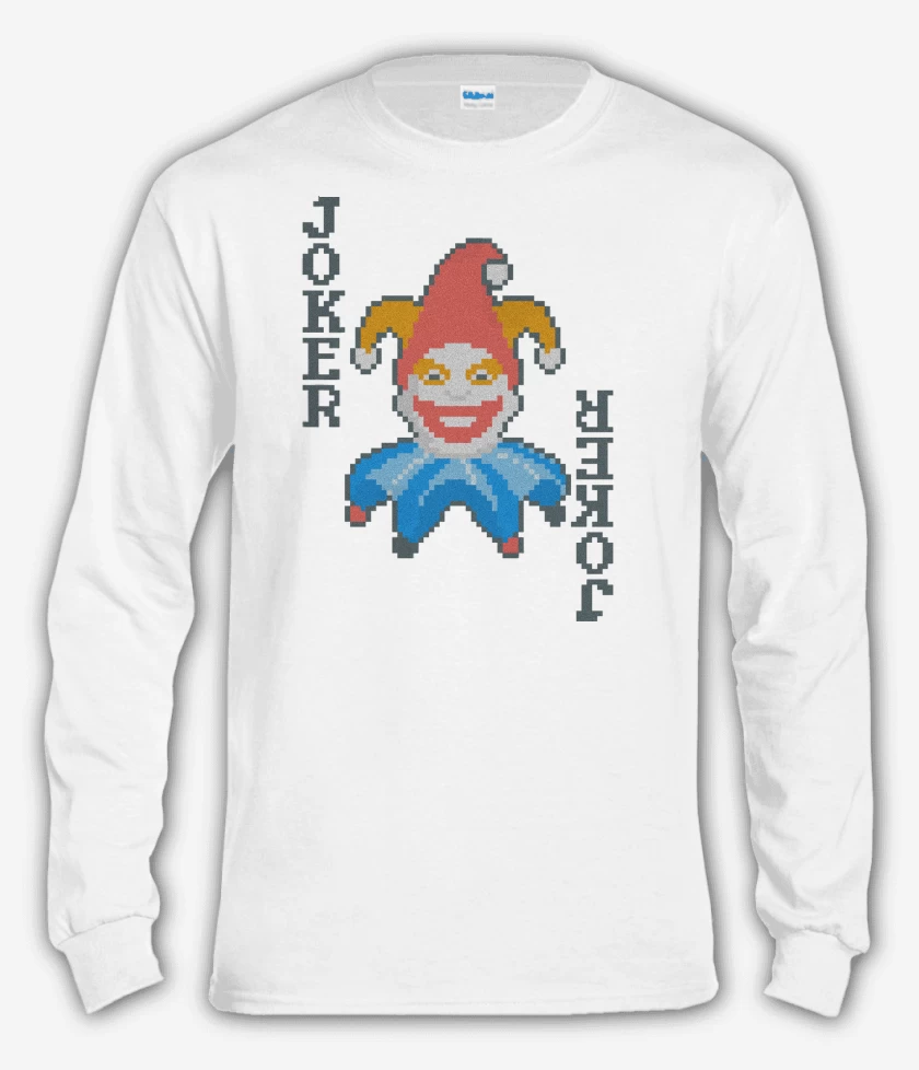 Polera manga larga Blanco de Balatro Joker Jimbo