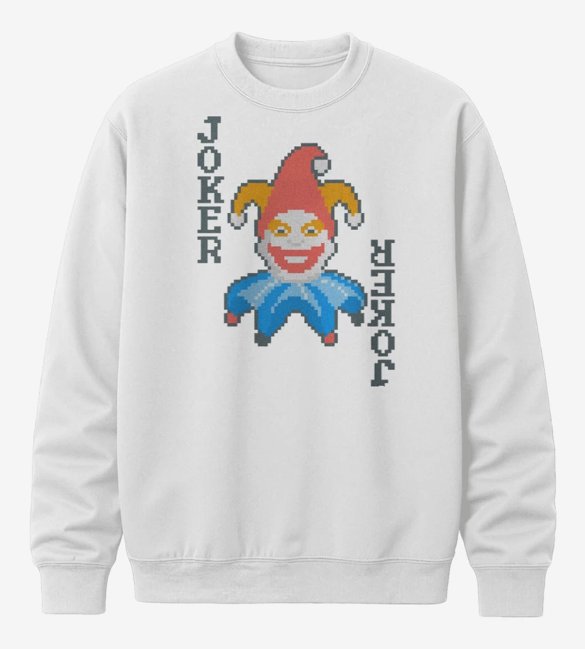 Poleron polo Blanco de Balatro Joker Jimbo