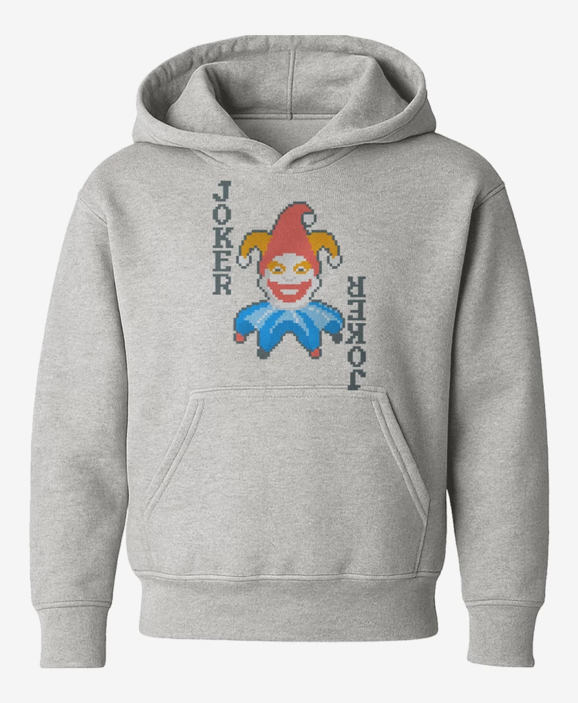 Poleron de niño Gris Melange de Balatro Joker Jimbo