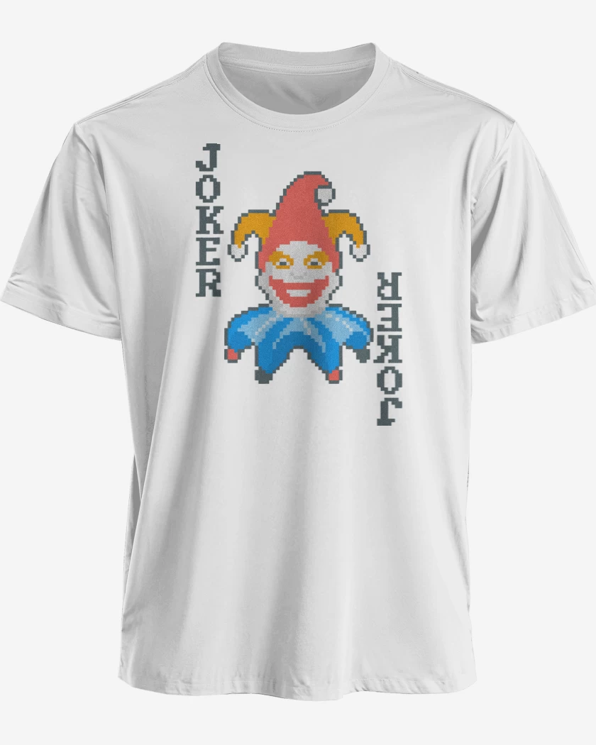 Polera premium Blanco de Balatro Joker Jimbo