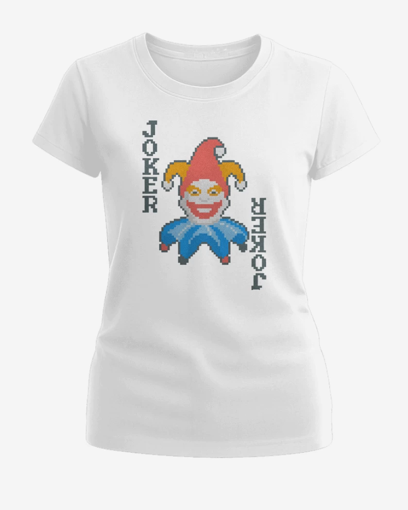 Polera de Mujer Blanco de Balatro Joker Jimbo