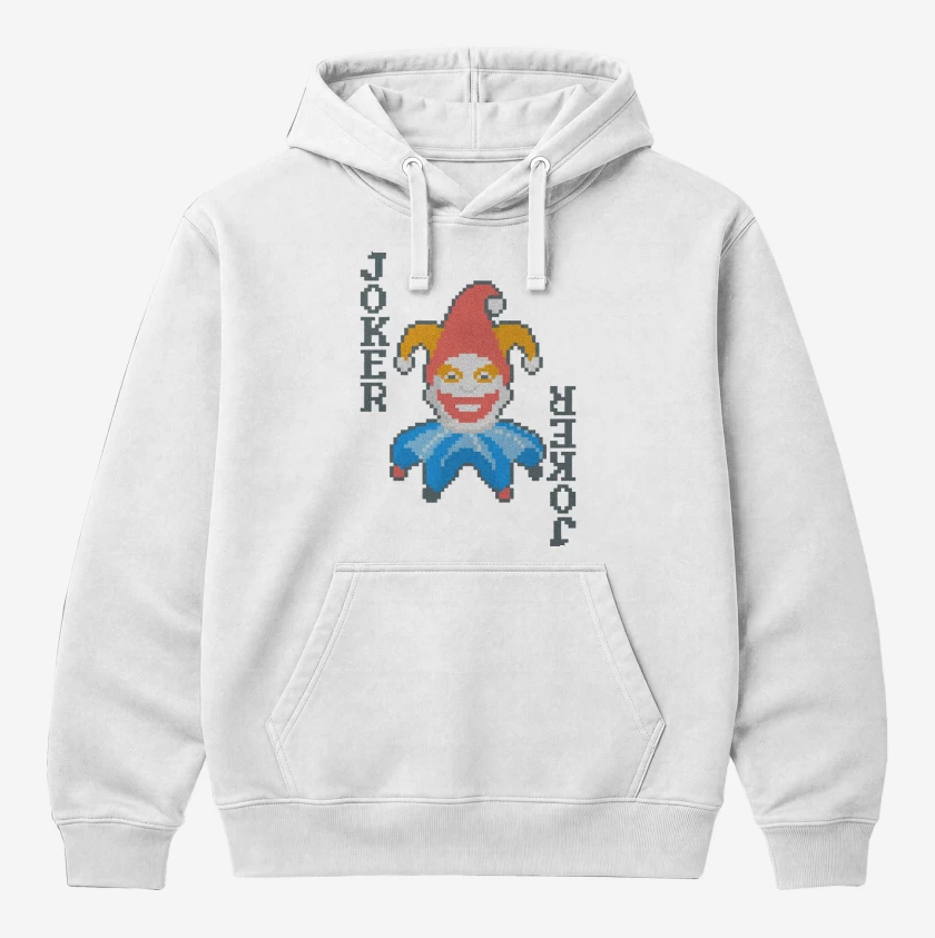 Polerón Canguro Blanco de Balatro Joker Jimbo
