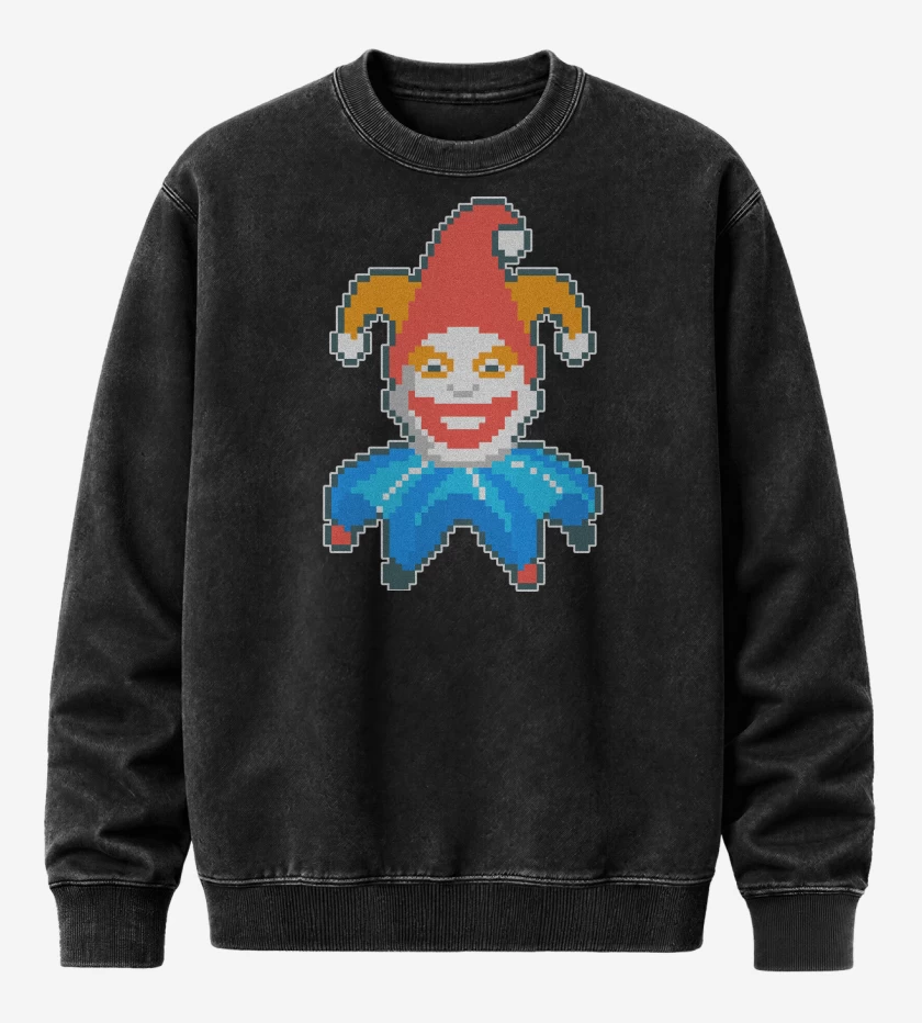 Poleron Polo Acid Wash Negro de Balatro Jimbo
