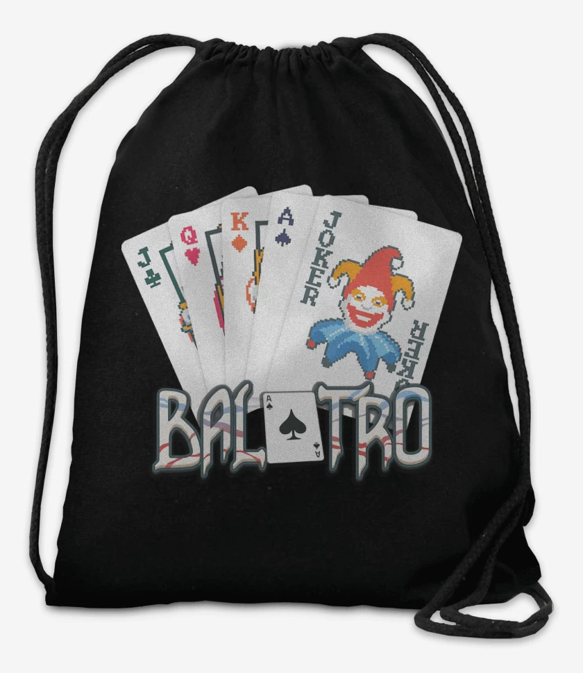Mochila Negro de Balatro Mano