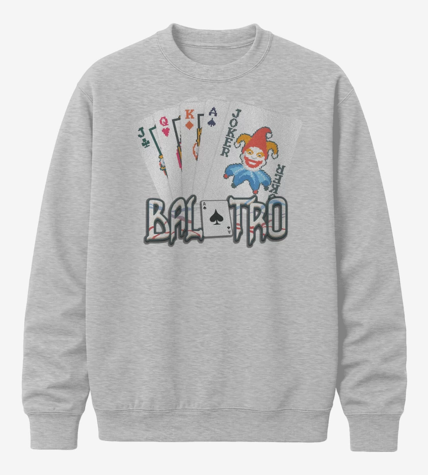 Poleron polo Gris Melange de Balatro Mano