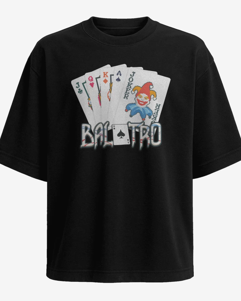 Polera Oversize Negro de Balatro Mano