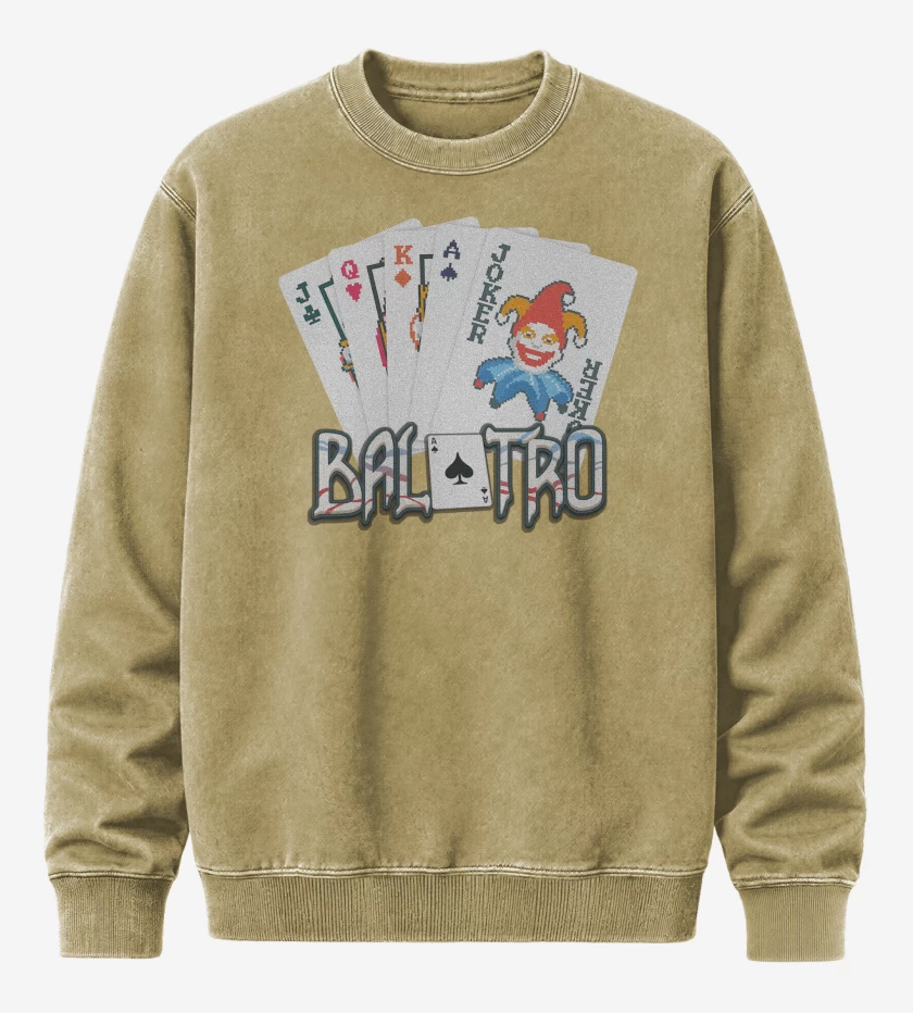 Poleron Polo Acid Wash Beige de Balatro Mano