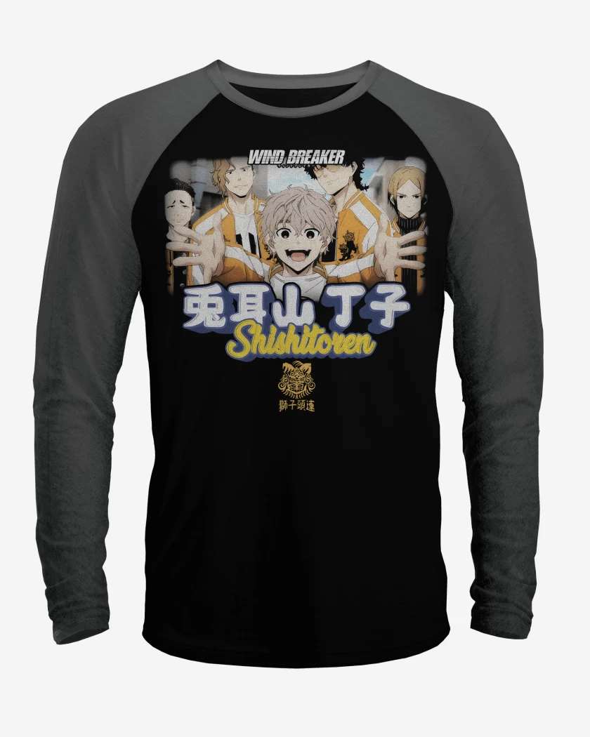Polera Raglan Negro / Negro Heather de Choji Shishitoren