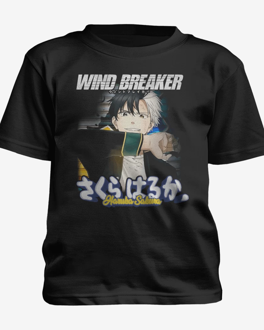 Polera de niño Negro de Haruka Sakura Wind breaker