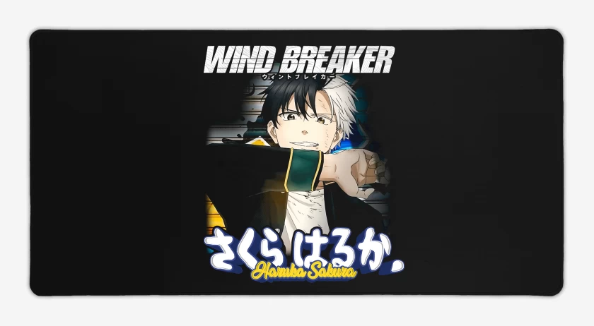 Mouse pad Gamer Negro de Haruka Sakura Wind breaker