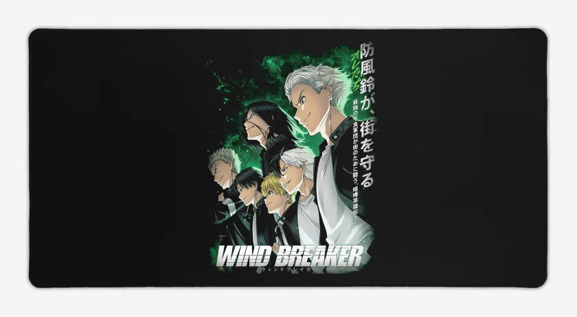 Mouse pad Gamer Negro de Furin Wind Breaker