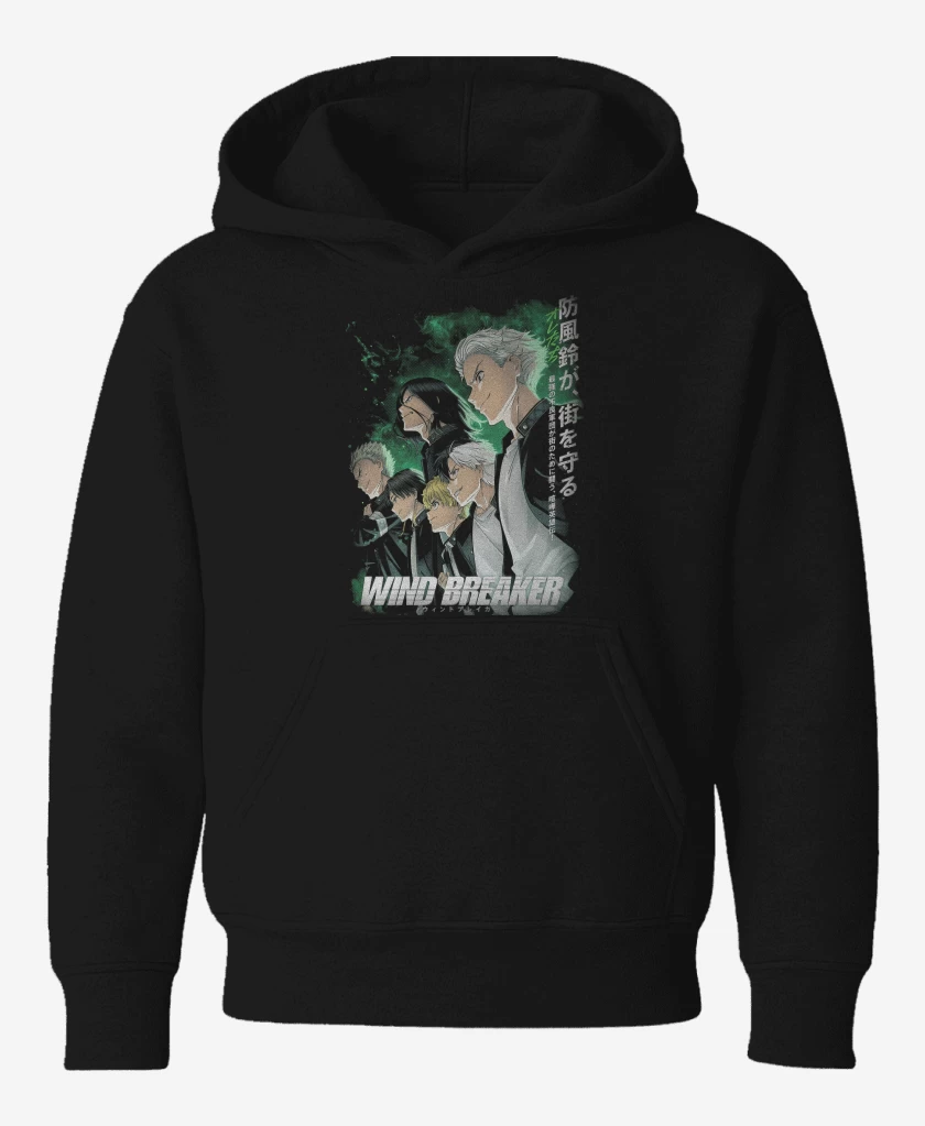 Poleron de niño Negro de Furin Wind Breaker