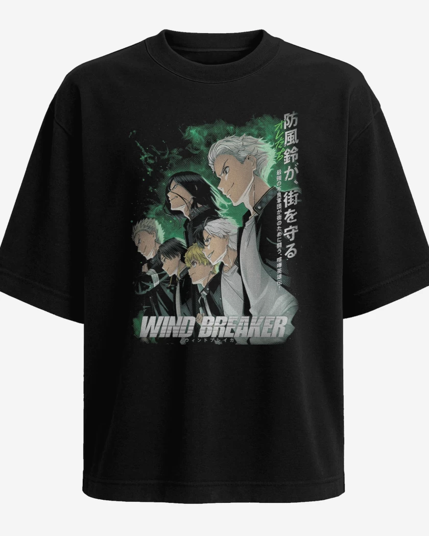 Polera Oversize Negro de Furin Wind Breaker