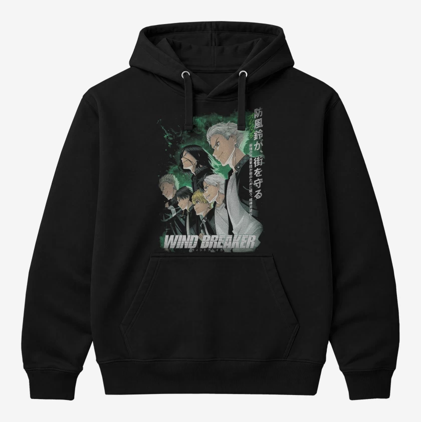 Polerón Canguro Negro de Furin Wind Breaker