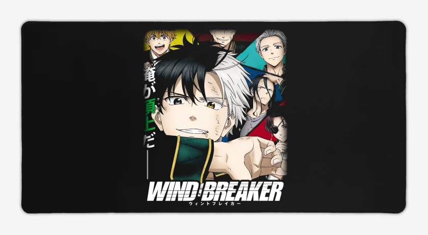 Mouse pad Gamer Negro de Wind Breaker