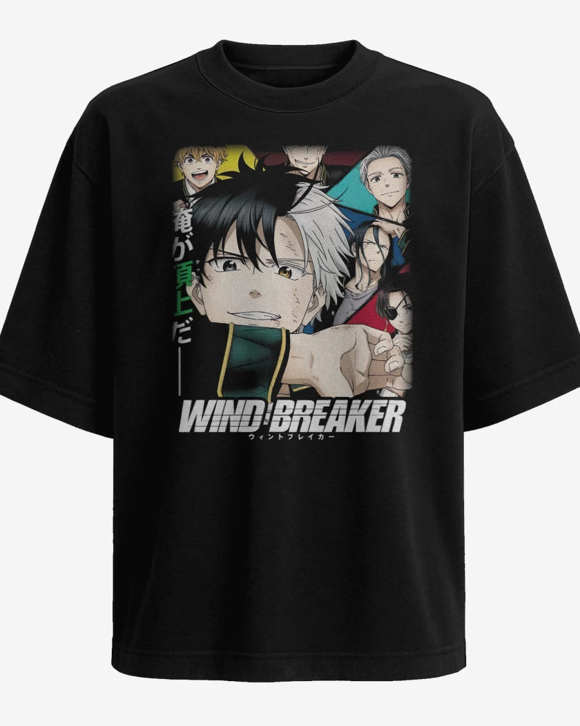Polera Oversize Negro de Wind Breaker