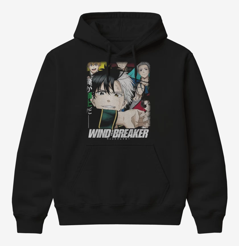 Poleron Canguro básico Negro de Wind Breaker