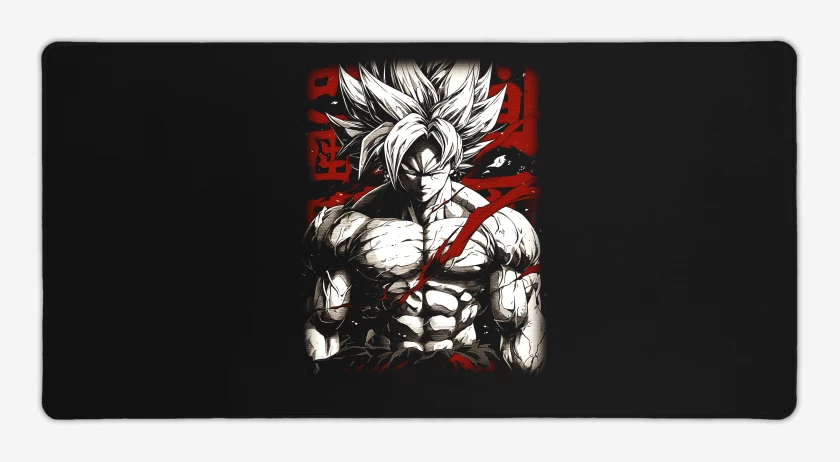Mouse pad Gamer Negro de Goku  Fury