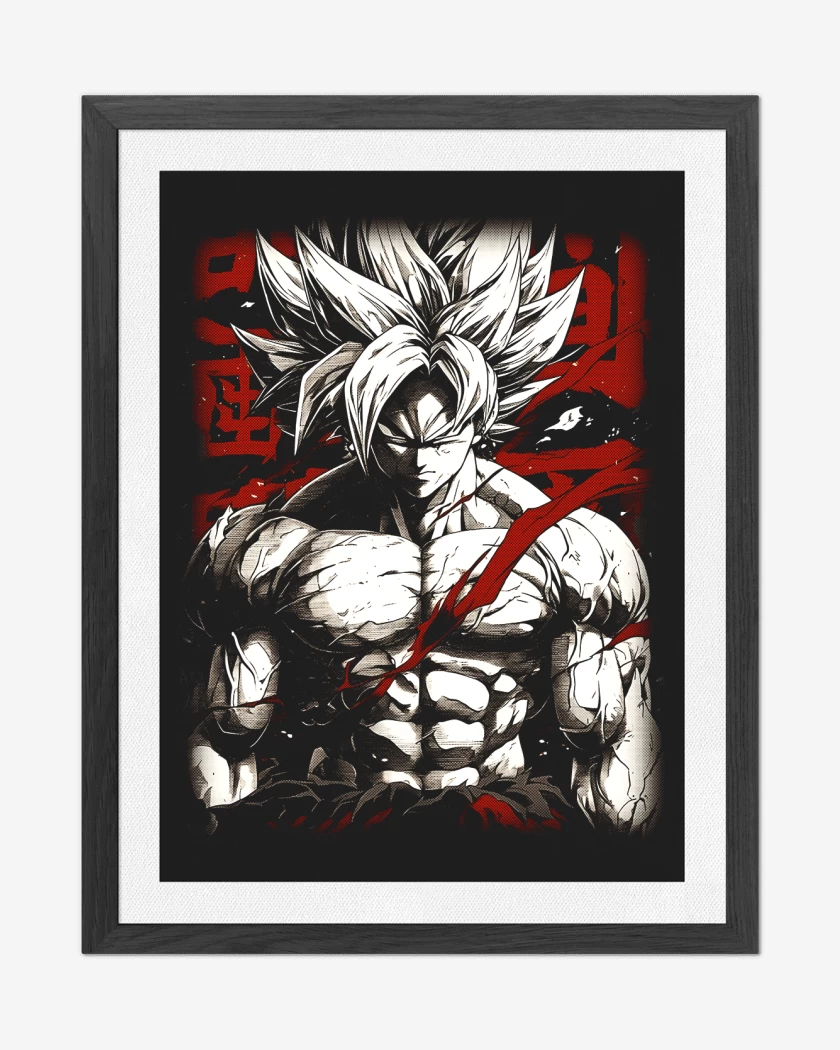 Cuadro decorativo Negro de Goku  Fury