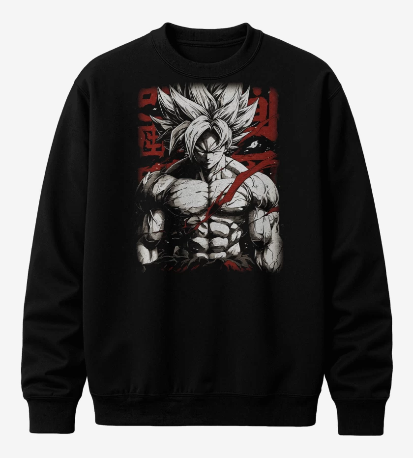 Poleron polo Negro de Goku  Fury