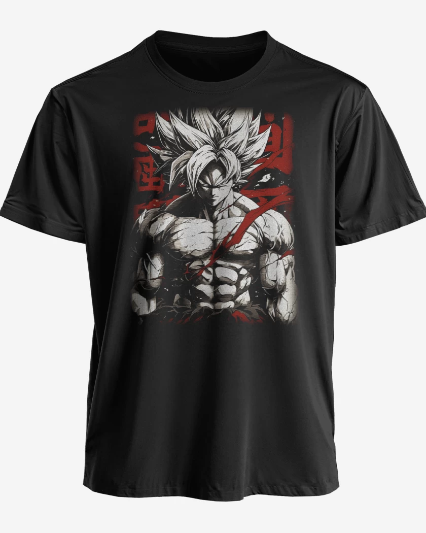 Polera premium Negro de Goku  Fury