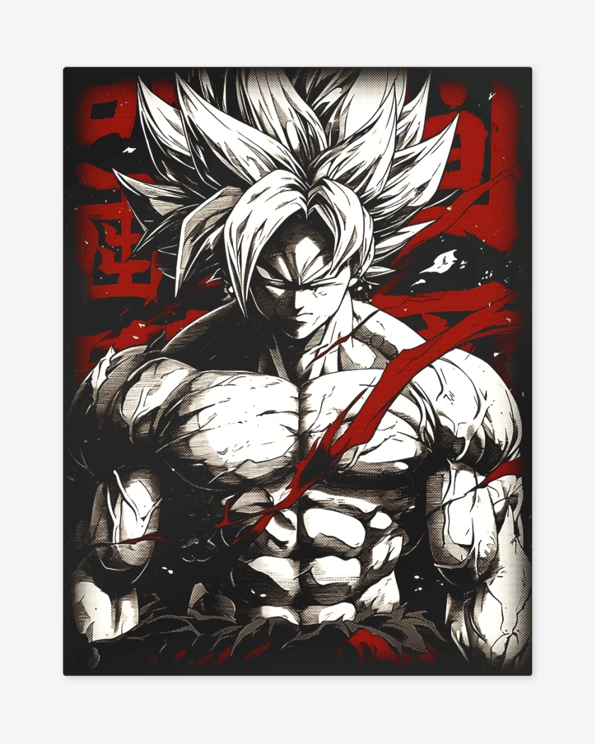 Print metalico Negro de Goku  Fury