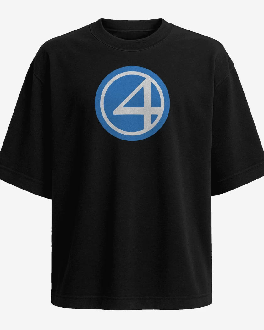 Polera Oversize Los Cuatro Fantasticos Simbolo