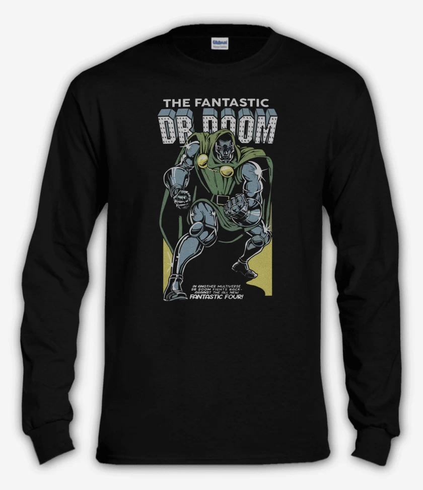 Polera manga larga Negro de The Fantastic Dr Doom