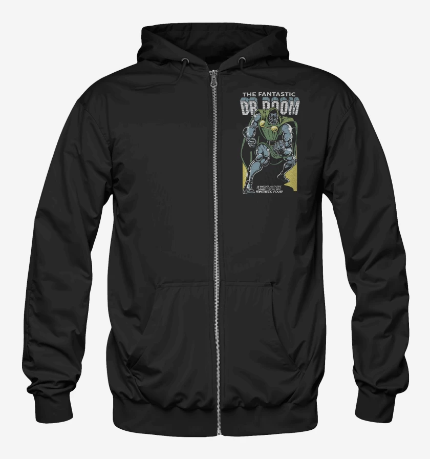 Poleron Canguro con cierre The Fantastic Dr Doom