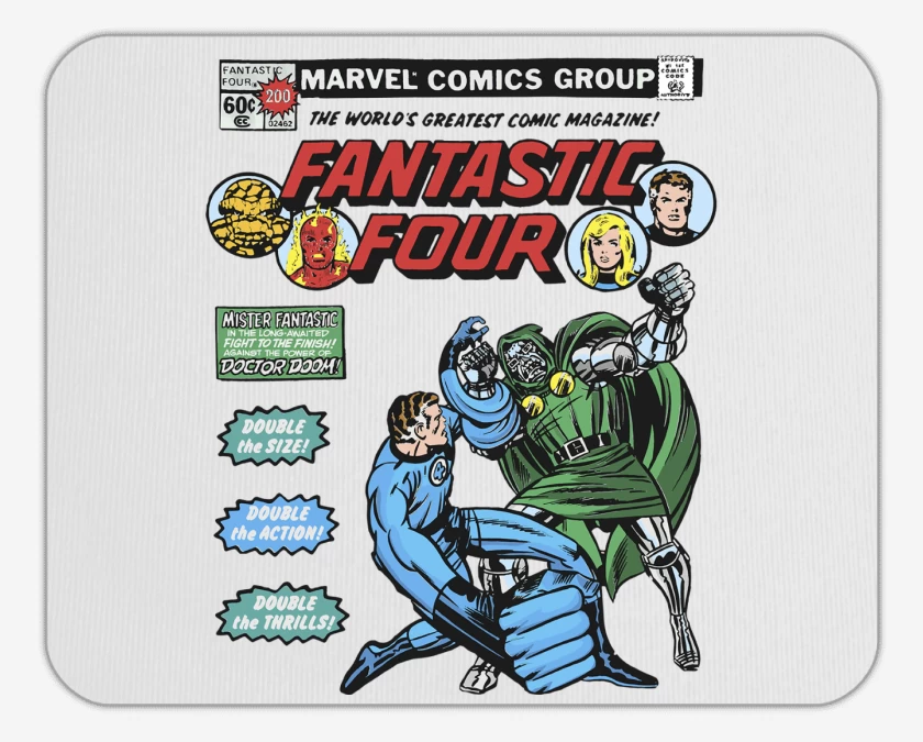 Mousepad Blanco de Los Cuatro vs Dr Doom