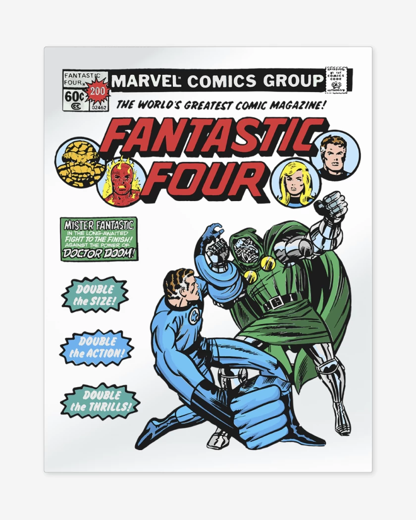 Print metalico Los Cuatro vs Dr Doom