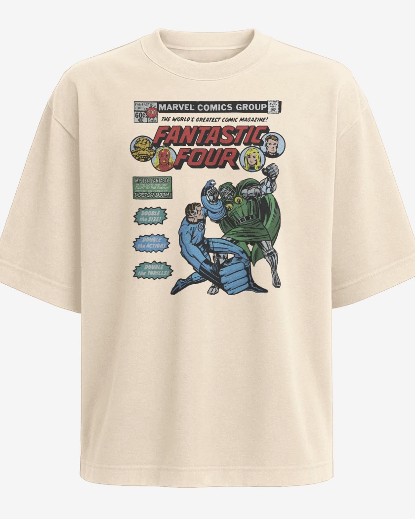 Polera Oversize Los Cuatro vs Dr Doom