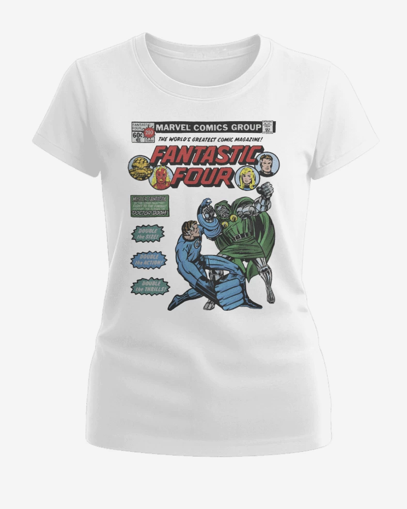 Polera de Mujer Blanco de Los Cuatro vs Dr Doom