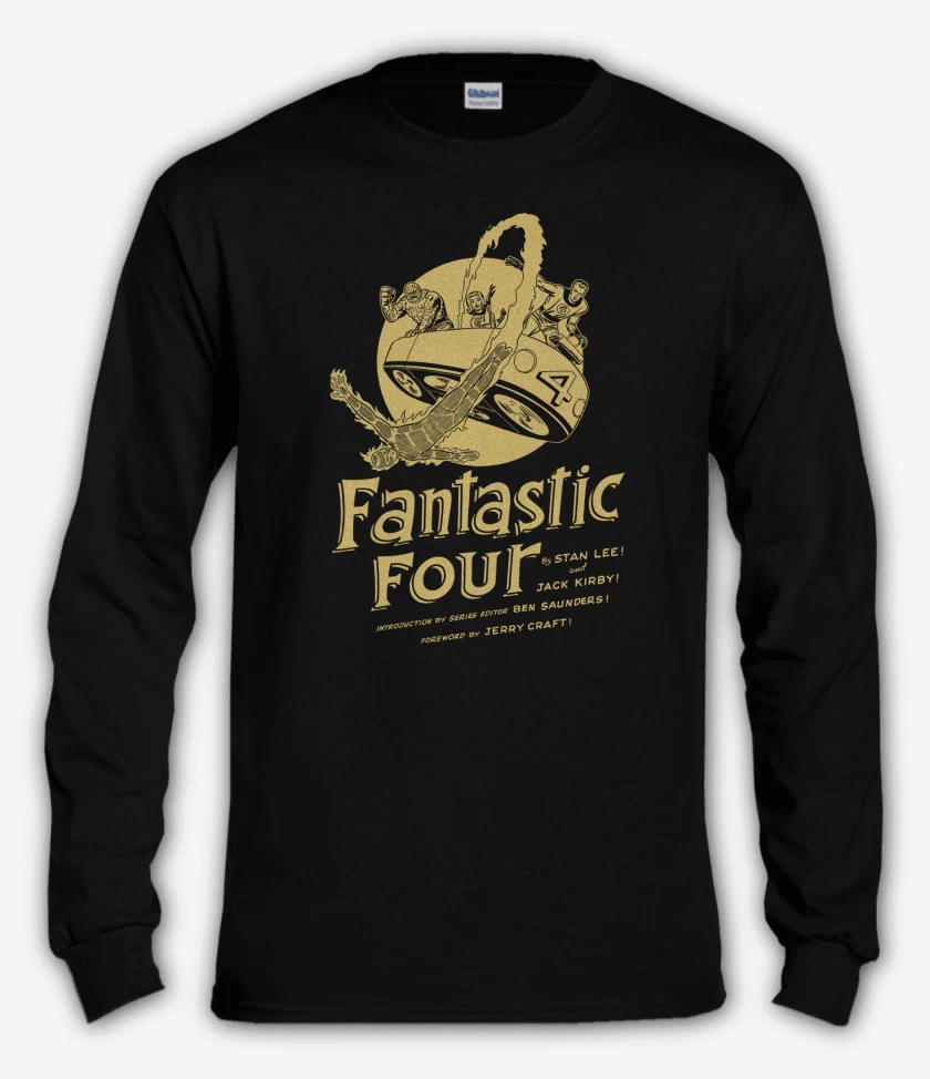 Polera manga larga Negro de Classic Fantastic Four