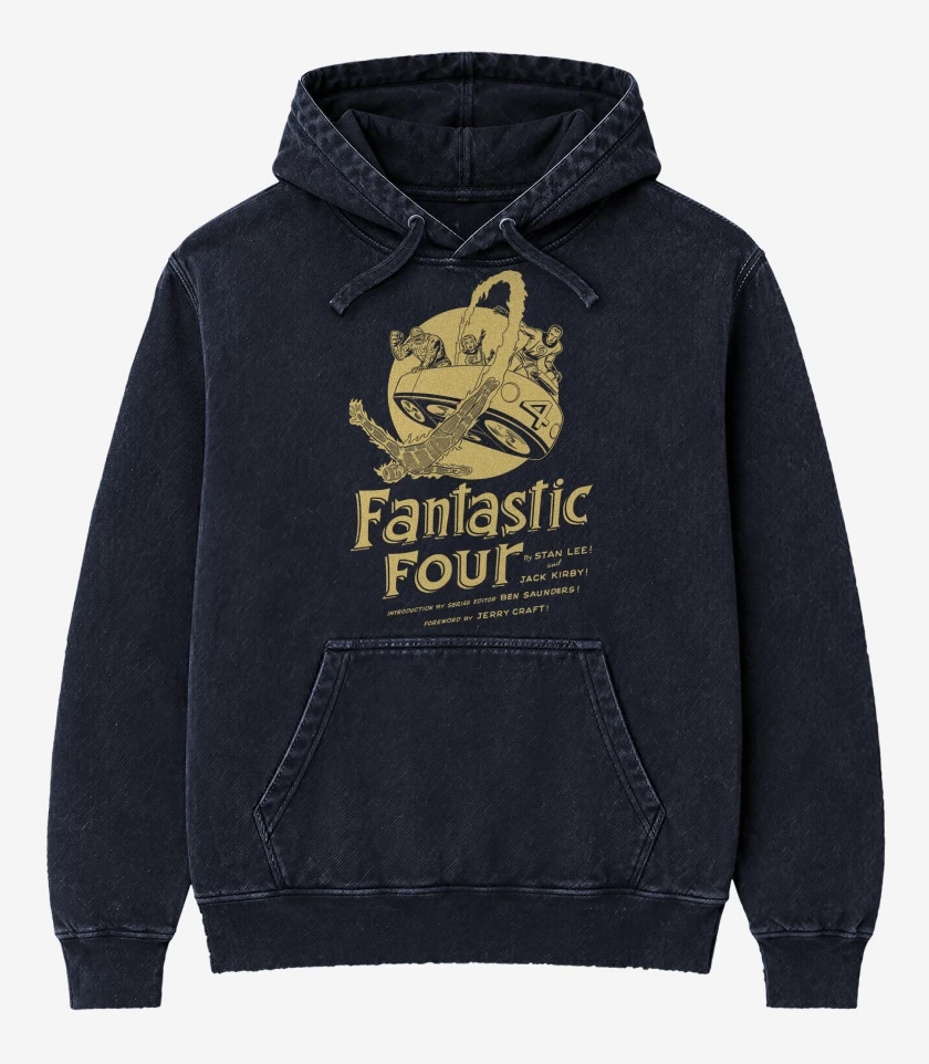 Poleron Canguro Acid Wash Classic Fantastic Four