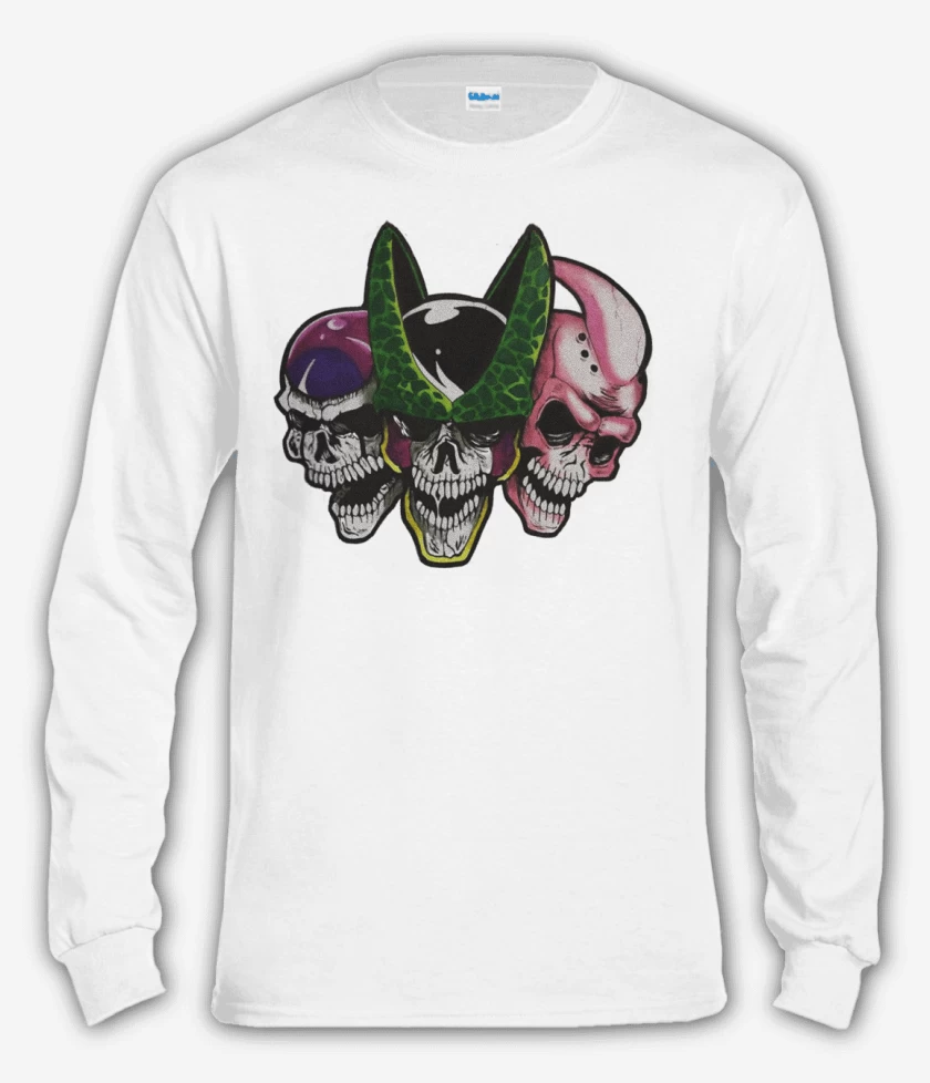 Polera manga larga Blanco de Malos DBZ