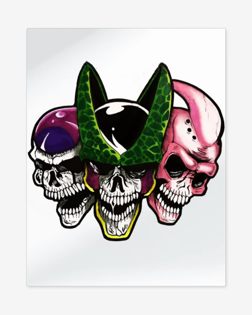 Print metalico Blanco de Malos DBZ