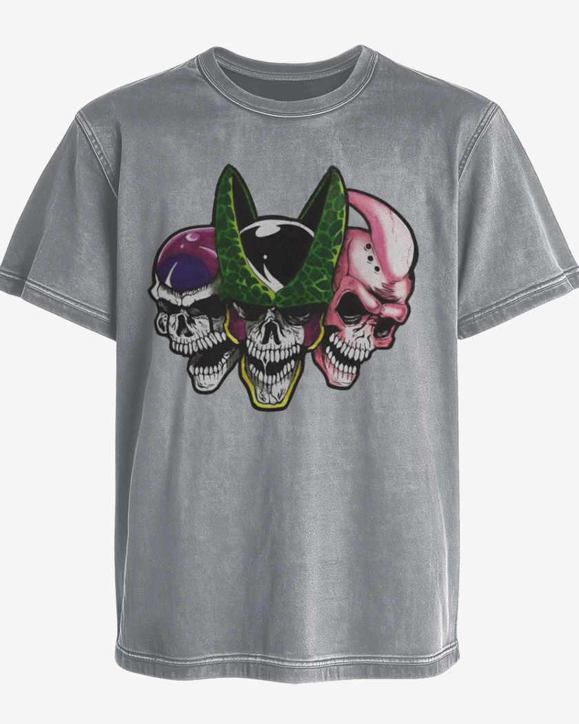Polera desgastada Gris Melange de Malos DBZ