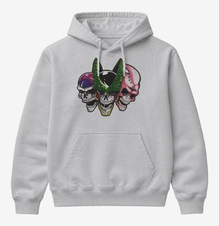 Poleron Canguro básico Gris Melange de Malos DBZ